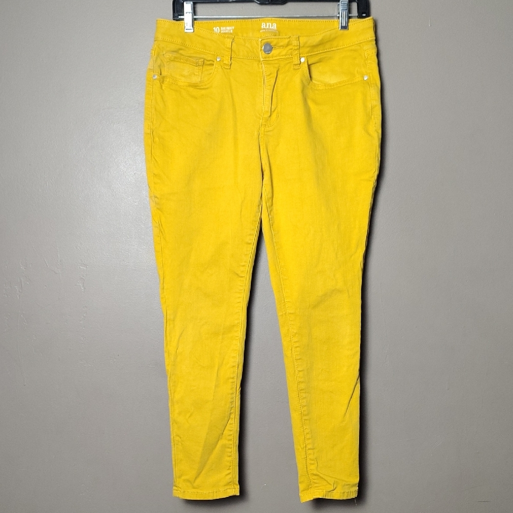 A.N.A Dark Gold Skinny Ankle Jeans Size 10